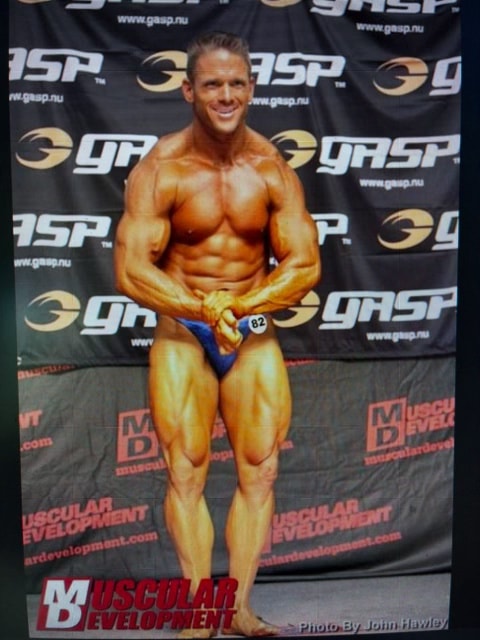 Garth Wotkyns on stage at the 2011 Branch Warren Classic bodybuilding competition