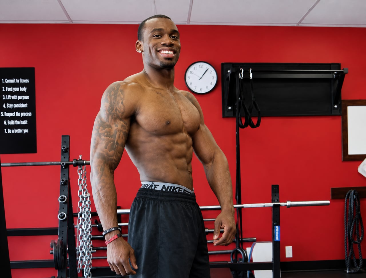 Courtney B during the 2014 Phil Heath Classic prep